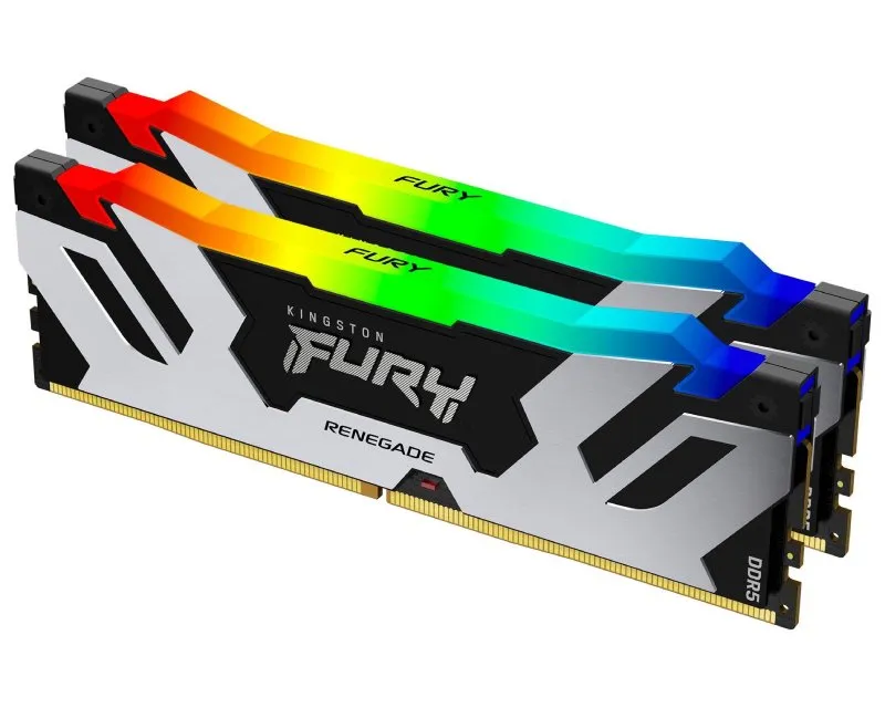 KINGSTON DIMM DDR5 32GB (2x16GB kit) 8000MT/s KF580C38RSAK2-32 FURY Renegade Silver RGB XMP Slika 2