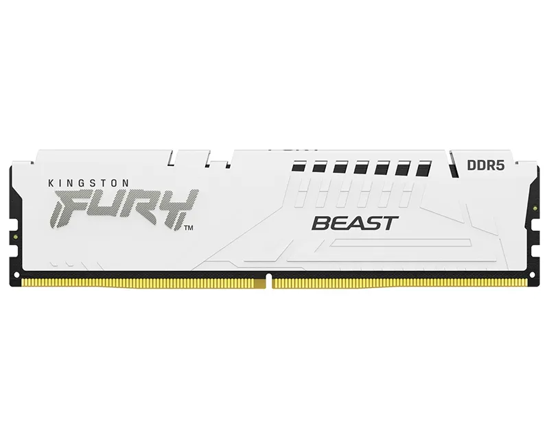KINGSTON DIMM DDR5 32GB 6400MT/s KF564C32BW-32 FURY Beast White XMP  Slika 1