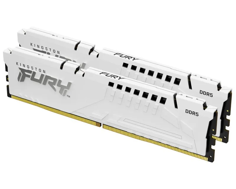 KINGSTON DIMM DDR5 64GB (2x32GB kit) 6000MT/s KF560C40BWK2-64 FURY Beast White XMP Slika 1