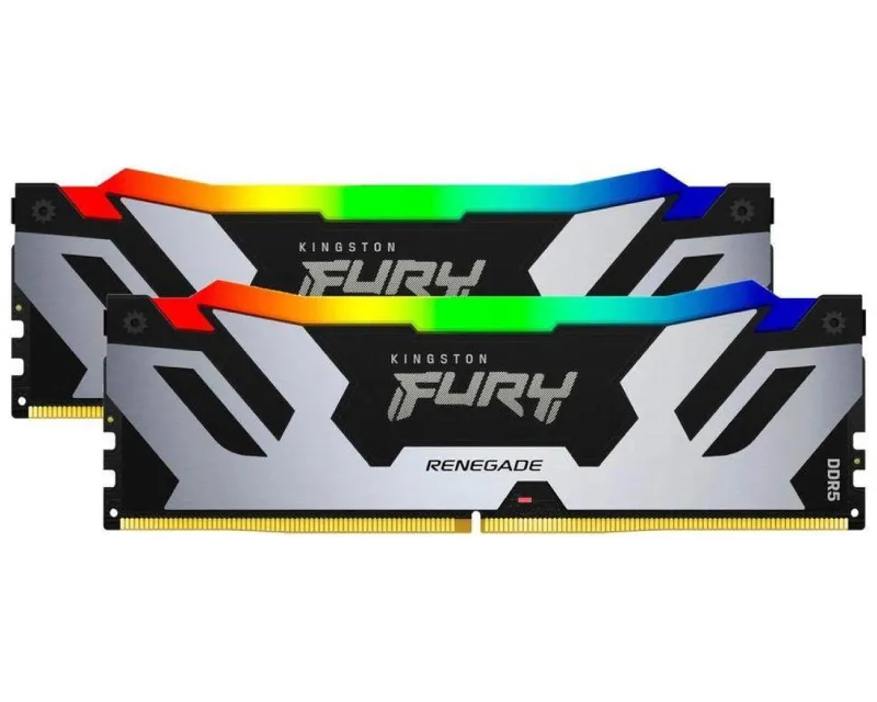 KINGSTON DIMM DDR5 48GB (2x24GB kit) 7200MT/s KF572C38RSAK2-48 FURY Renegade Silver RGB XMP  Slika 2