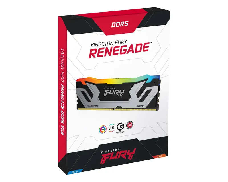 KINGSTON CUDIMM DDR5 48GB (2x24GB kit) 8400MT/s KF584CU40RSAK2-48 FURY Renegade Silver RGB XMP  Slika 3