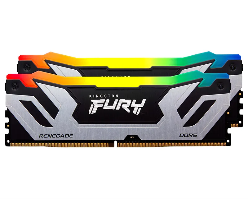 KINGSTON CUDIMM DDR5 48GB (2x24GB kit) 8400MT/s KF584CU40RSAK2-48 FURY Renegade Silver RGB XMP  Slika 1