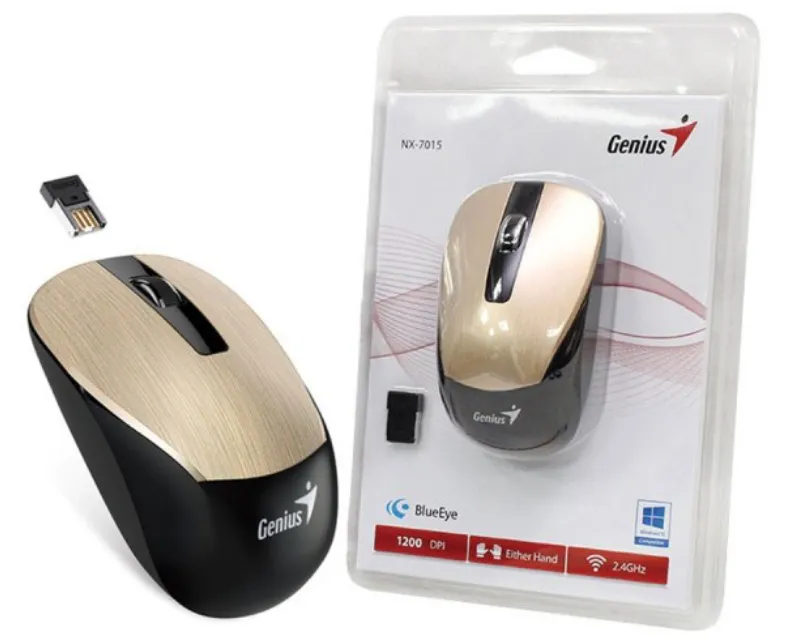 GENIUS NX-7015 Wireless Optical USB crno-zlatni miš Slika 4