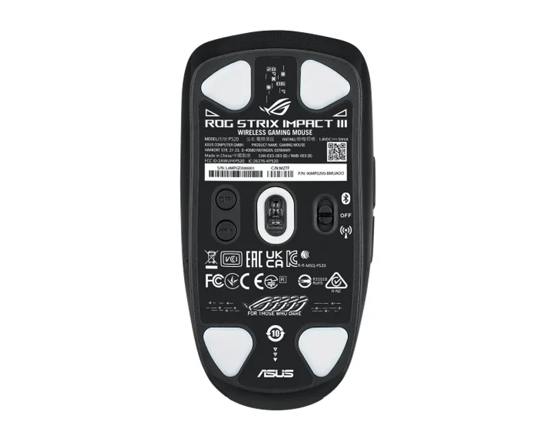 ASUS P520 ROG STRIX IMPACT III Wireless Gaming USB miš beli  Slika 6