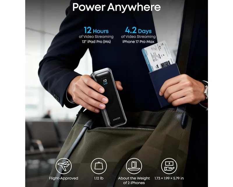 ANKER Prime 20000mAh, 220W, Power Bank crni  Slika 8