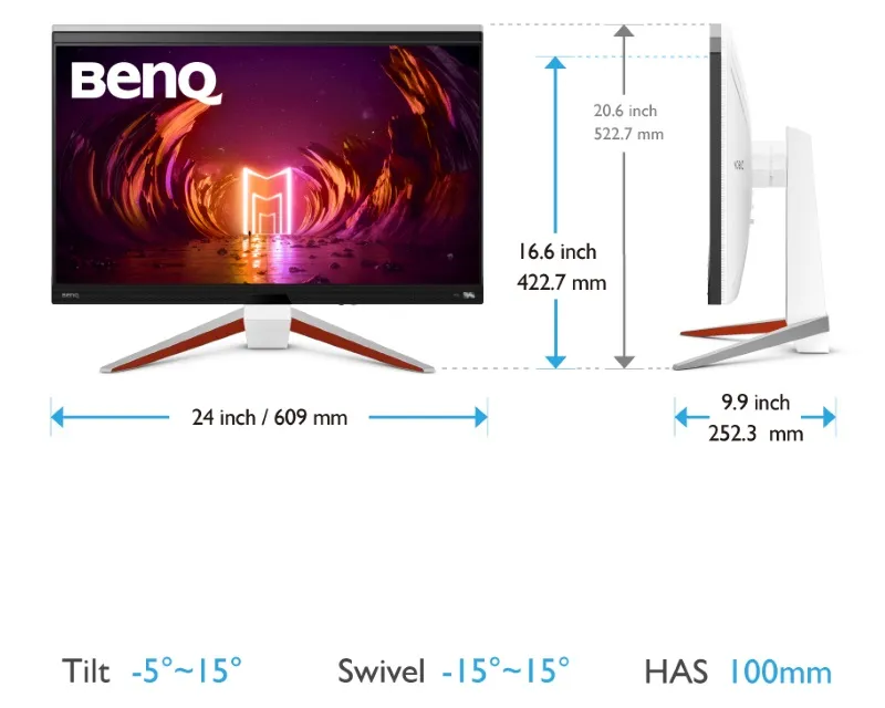 BENQ MOBIUZ 27 inča EX2710U LED 4K IPS 144Hz Gaming monitor beli  Slika 8