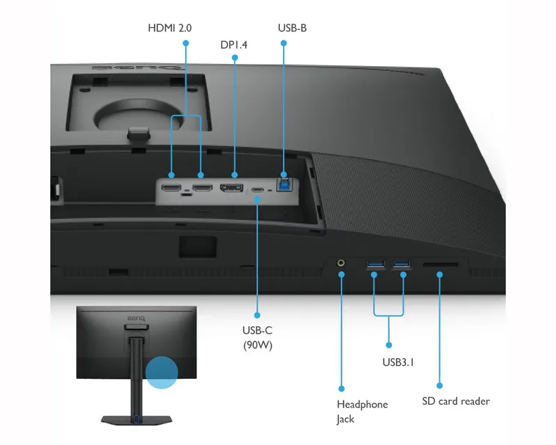 BENQ 27 inča SW272U 4K IPS LED Dizajnerski monitor  Slika 7