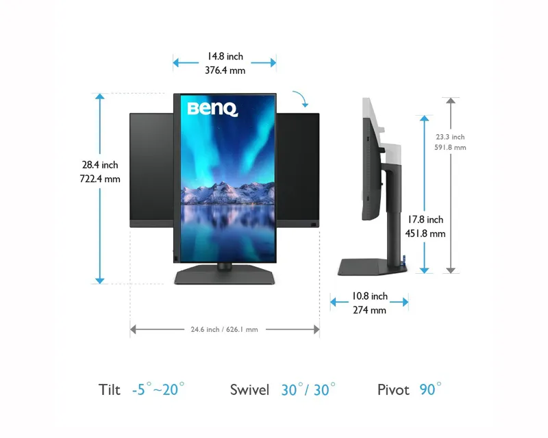 BENQ 27 inča SW272U 4K IPS LED Dizajnerski monitor  Slika 8