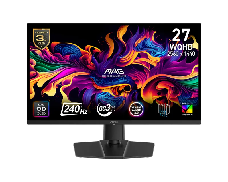 MSI 27 inča MAG 271QP QD-OLED X24 WQHD 2560x1440 240 Hz Adaptive Sync gaming monitor  Slika 2