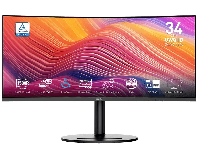 MSI 34 inča MODERN MD342CQP UWQHD 3440x1440 120Hz FreeSync Premium zakrivljeni monitor Slika 1