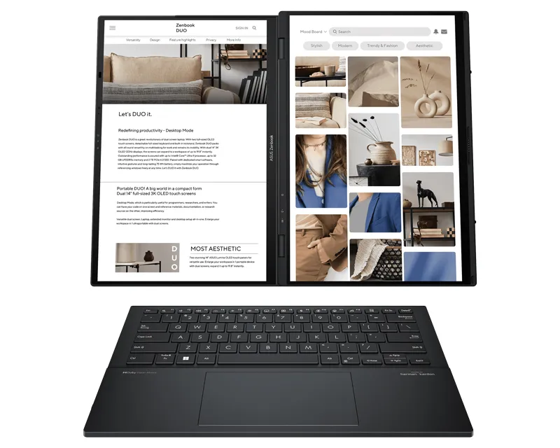 ASUS Zenbook 14 DUO OLED  UX8406MA-QL056W (14 inča FHD, Ultra 7 155H, 16GB, SSD 1TB, Win11 Home) laptop  Slika 2