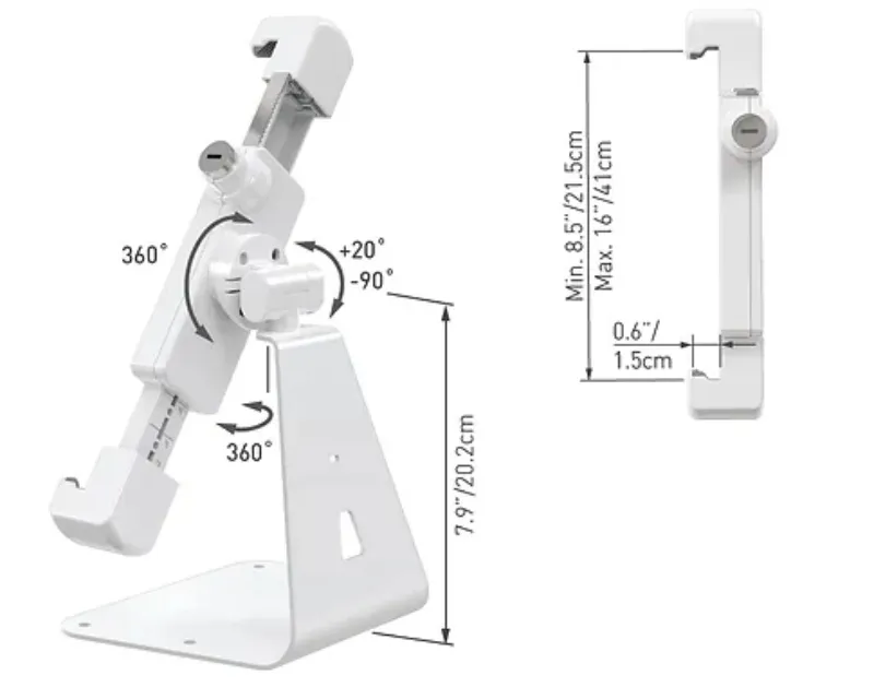 BARKAN T71HL Stono rotirajuce postolje 360° protiv krađe za tablet do 7-14 inča  Slika 6