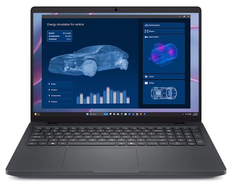 DELL Pro Max 16 16 inch FHD+ 300nits AMD Ryzen AI 9 HX PRO 370 32GB 1TB SSD RTX PRO 1000 8GB Backlit FP Win11Pro 3yr ProSupport laptop  Slika 4