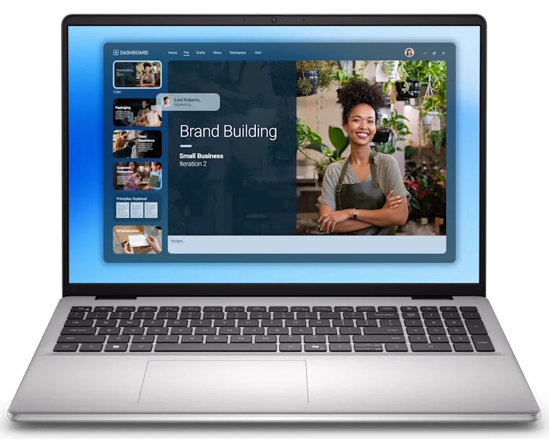 DELL 16 DC16251 16 inch FHD+ 300nits Core 5 120U 16GB 512GB SSD Backlit FP Win11Pro metalni silver laptop  Slika 4