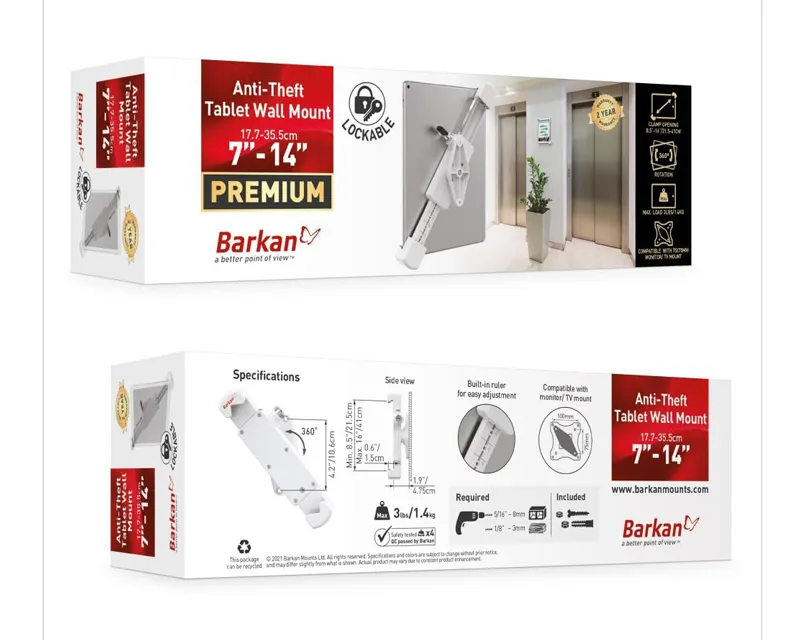 BARKAN T70VL zidni nosač za tablet od 7 do 14 inča  Slika 6
