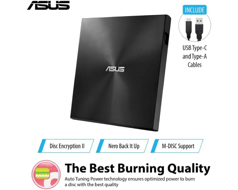 ASUS ZenDrive U9M SDRW-08U9M-U DVD±RW USB eksterni rezač crni  Slika 7