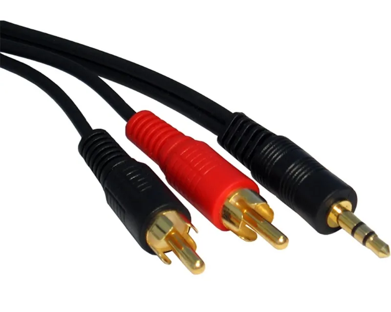 FAST ASIA Kabl audio 3.5mm - 2xRCA 1.5m crni  Slika 1