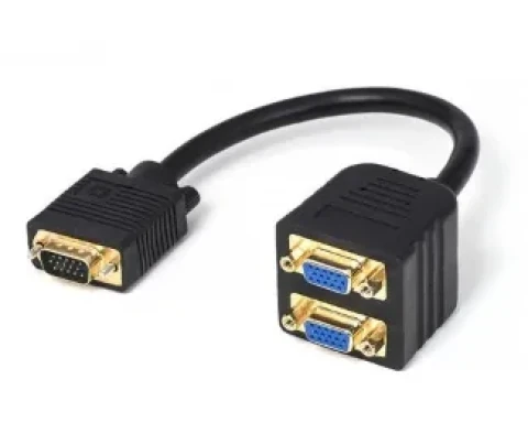 FAST ASIA Adapter VGA - VGA M/2F (spliter) crni Slika 1