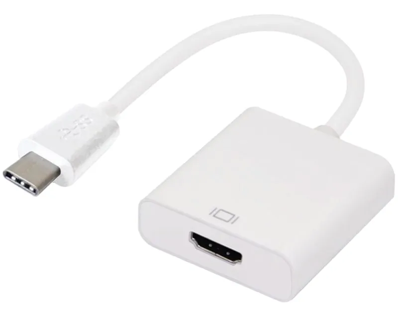 E-GREEN Adapter USB 3.1 tip C (M) - HDMI (F) beli  Slika 1