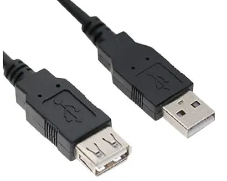 E-GREEN Kabl USB A - USB A M/F (produžni) 1.8m crni  Slika 1