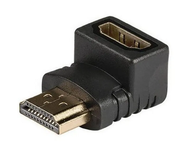 E-GREEN Adapter HDMI (M) - HDMI (F) pod uglom crni  Slika 1