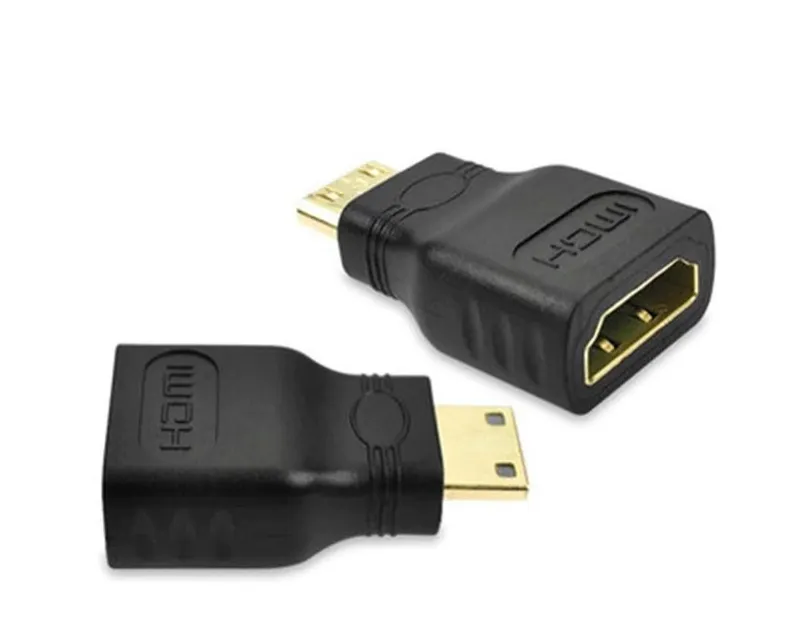 E-GREEN Adapter Mini HDMI (M) - HDMI (F) crni  Slika 1