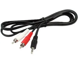 E-GREEN Kabl audio 3.5mm - 2xRCA 1.5m crni  Slika 1