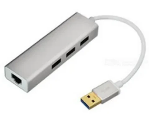 FAST ASIA USB 3.0 - HUB 3port + RJ45 (ž) siva Slika 1