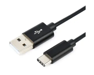 E-GREEN Kabl USB 2.0 A - USB tip C 3.1 M/M 1M crni  Slika 1