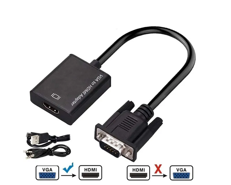 FAST ASIA Adapter VGA na HDMI (m/ž) + Audio kabl (m/m) + Micro USB kabl (m/m)  Slika 2