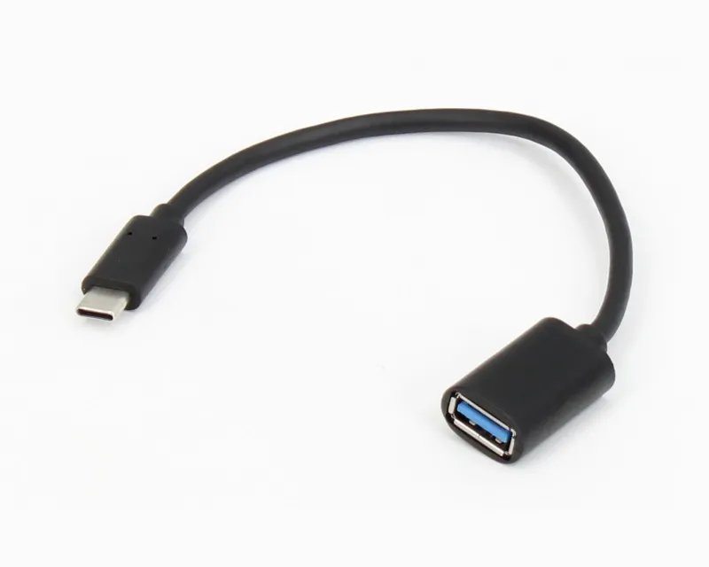 E-GREEN Adapter USB 3.0 (F) - USB 3.1 Tip C (M) - OTG 0.15m crni  Slika 1