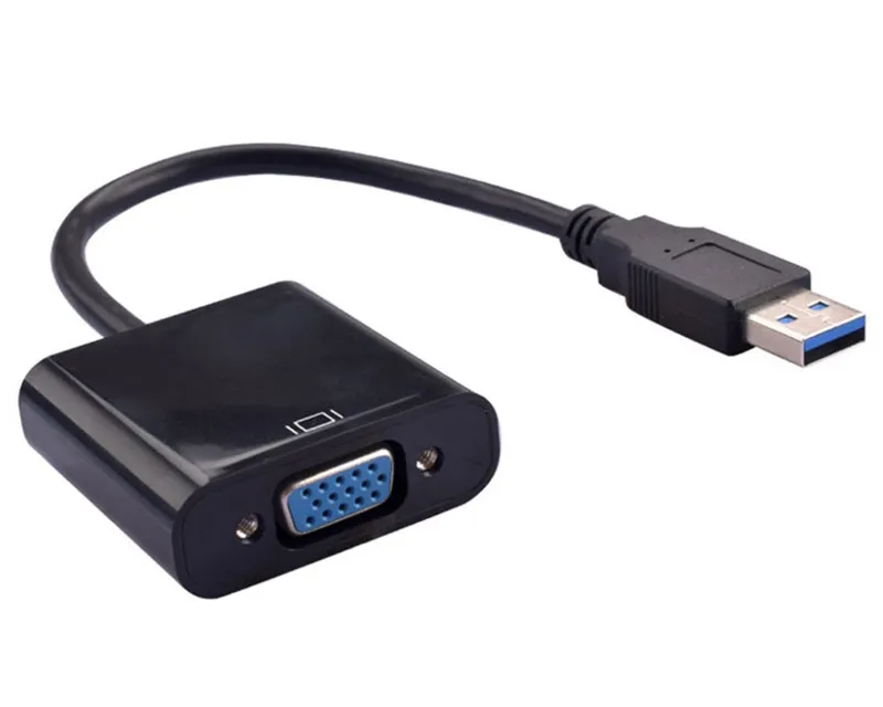 E-GREEN Adapter USB 3.0 (M) - VGA (F) crni  Slika 1