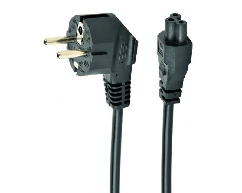 E-GREEN Kabl naponski za laptop - Detelina, premijum 3x1.5mm, 1.8m crni  Slika 1