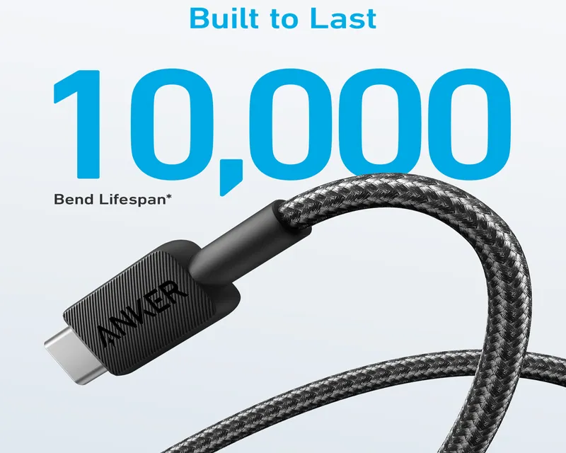ANKER 322 USB tip-A na USB tip-C kabl M/M 0.9m, 18W, pleteni, crni  Slika 4