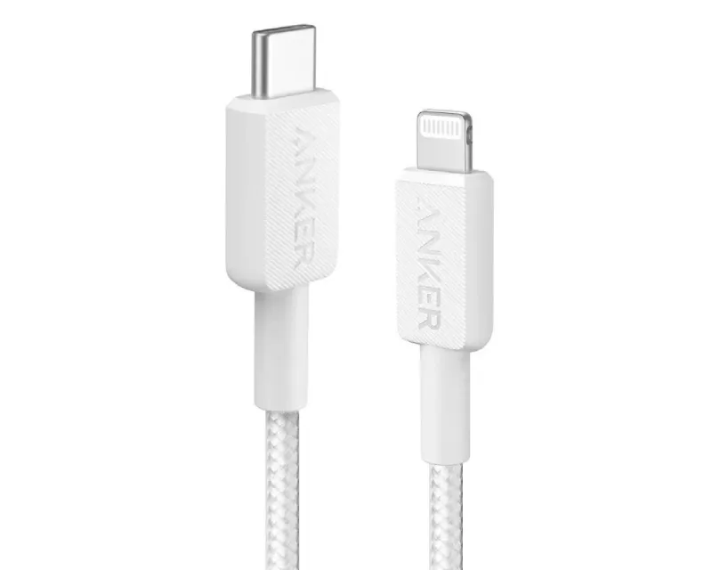 ANKER 322 USB tip-C na Lightning kabl M/M 0.9m, 60W, pleteni, beli Slika 3