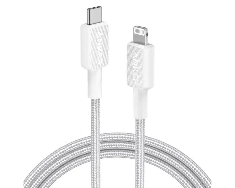 ANKER 322 USB tip-C na Lightning kabl M/M 0.9m, 60W, pleteni, beli Slika 1