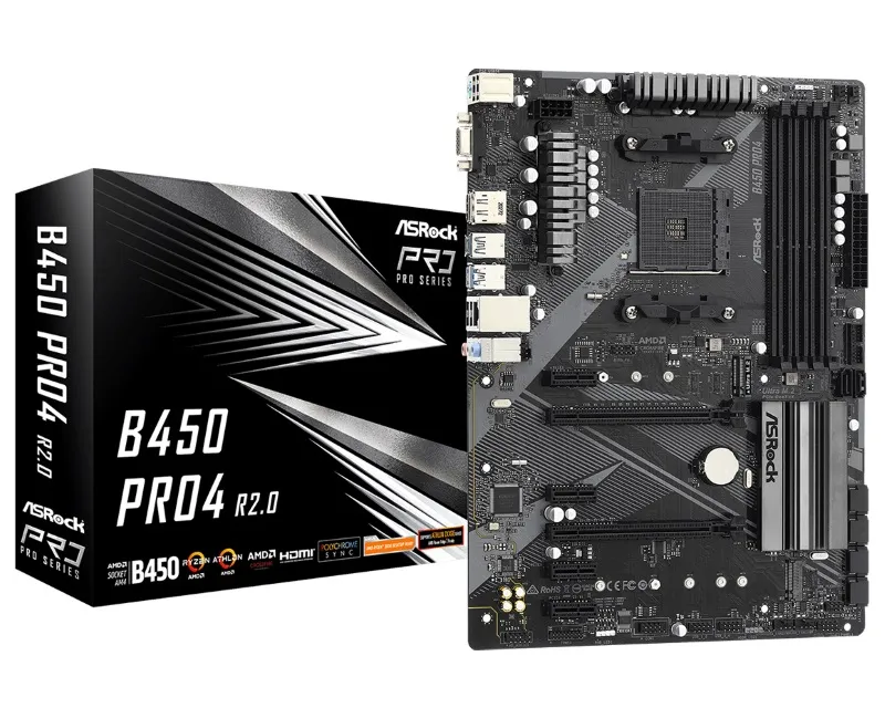 ASROCK B450 PRO4 R2.0 matična ploča Slika 1