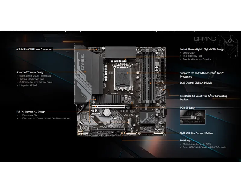 GIGABYTE B760M GAMING X DDR4 rev. 1.x matična ploča Slika 7