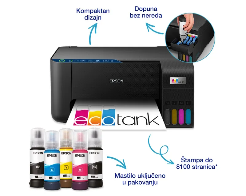 EPSON L3271 EcoTank ITS wireless multifunkcijski inkjet štampač  Slika 3