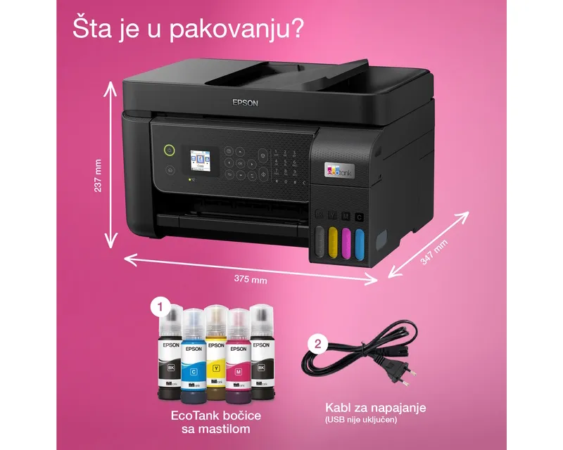 EPSON L5310 EcoTank ITS wireless multifunkcijski inkjet štampač  Slika 9