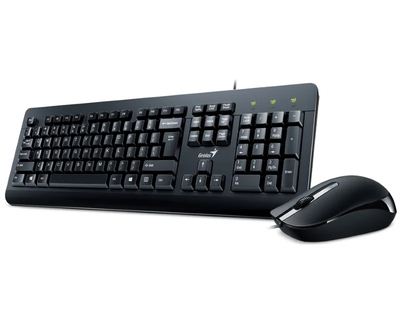 GENIUS KM-160 USB YU crna tastatura+ USB crni miš  Slika 1