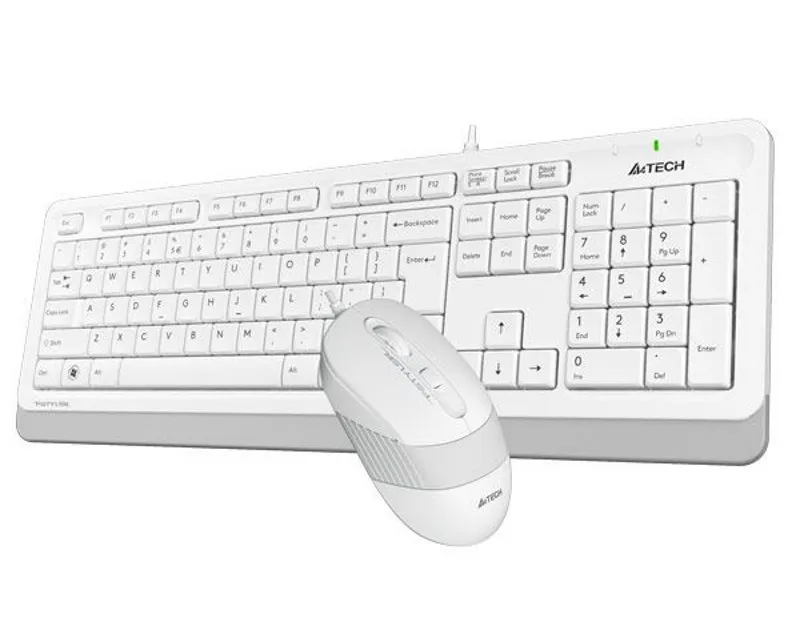 A4 TECH F1010 FSTYLER USB US bela tastatura + USB beli miš  Slika 3