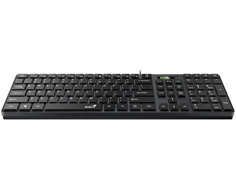 GENIUS SlimStar C126 USB US crna tastatura+ USB crni miš  Slika 3