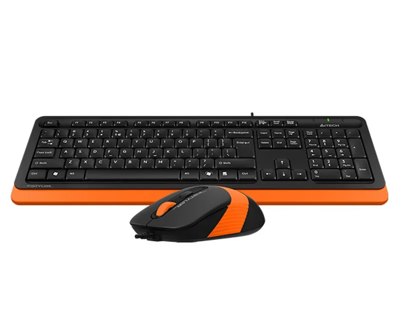 A4 TECH F1010 FSTYLER USB US narandžasta tastatura + USB narandžasti miš  Slika 2