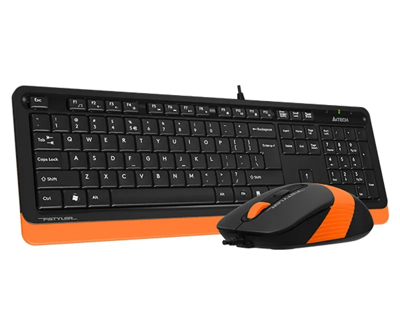 A4 TECH F1010 FSTYLER USB US narandžasta tastatura + USB narandžasti miš  Slika 3