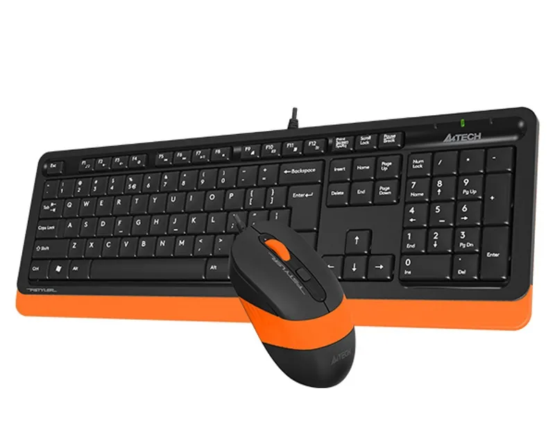 A4 TECH F1010 FSTYLER USB US narandžasta tastatura + USB narandžasti miš  Slika 4