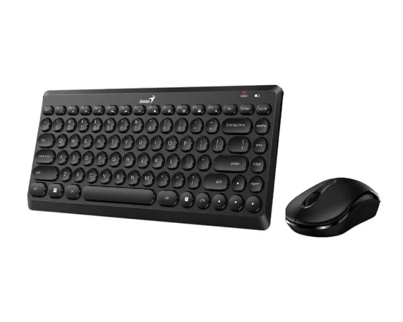 GENIUS LuxeMate Q8000 Wireless USB US crna tastatura + miš  Slika 1