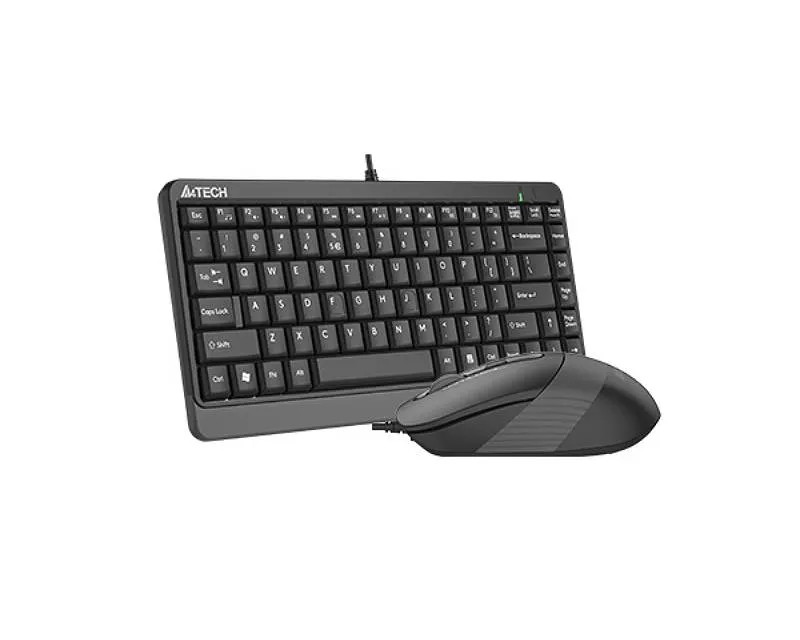 A4 TECH F1110 FSTYLER Compact USB US siva tastatura + USB sivi miš  Slika 2