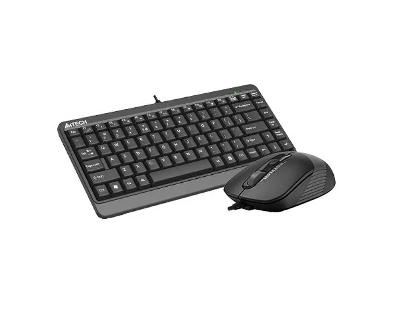 A4 TECH F1110 FSTYLER Compact USB US siva tastatura + USB sivi miš  Slika 3