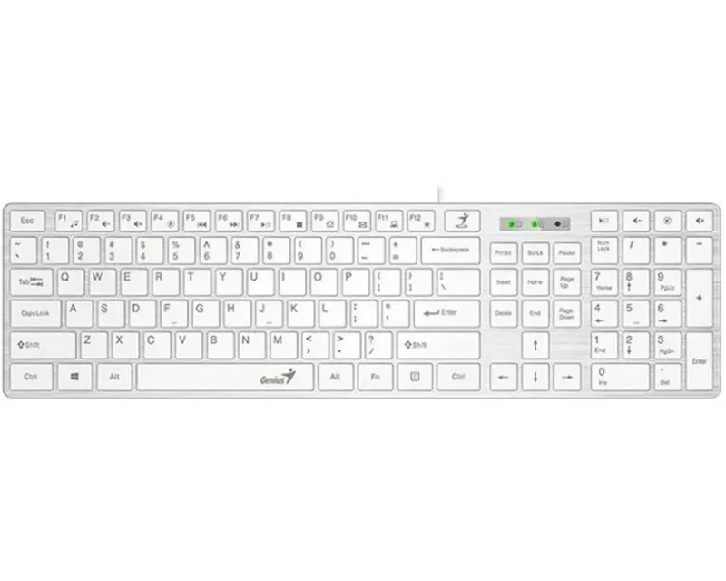 GENIUS SlimStar 126 USB YU bela tastatura Slika 1